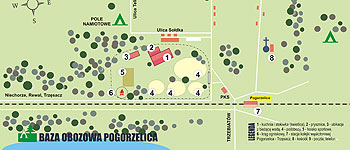 Zobacz plan obozu i Pogorzelicy